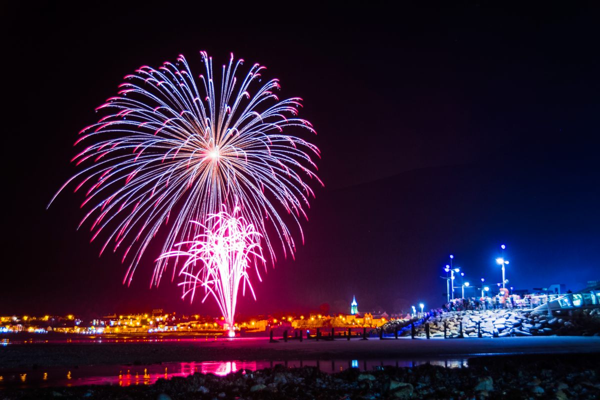 fireworks display on halloween in northern ireland 