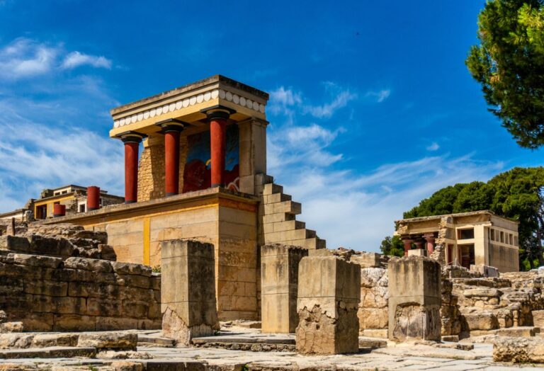 Ruiny starożytnego pałacu w Knossos