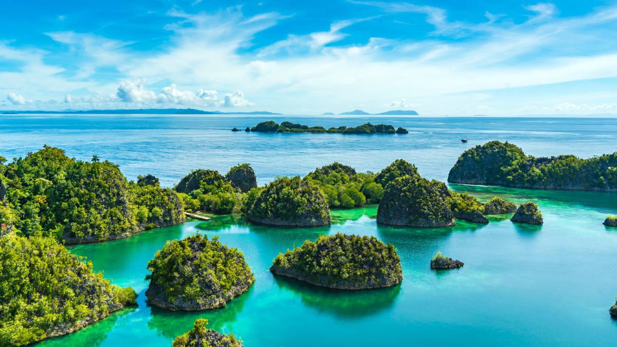 Groot Fam Island, Raja Ampat. Punkt widokowy Piaynemo, Indonezja © Shutterstock