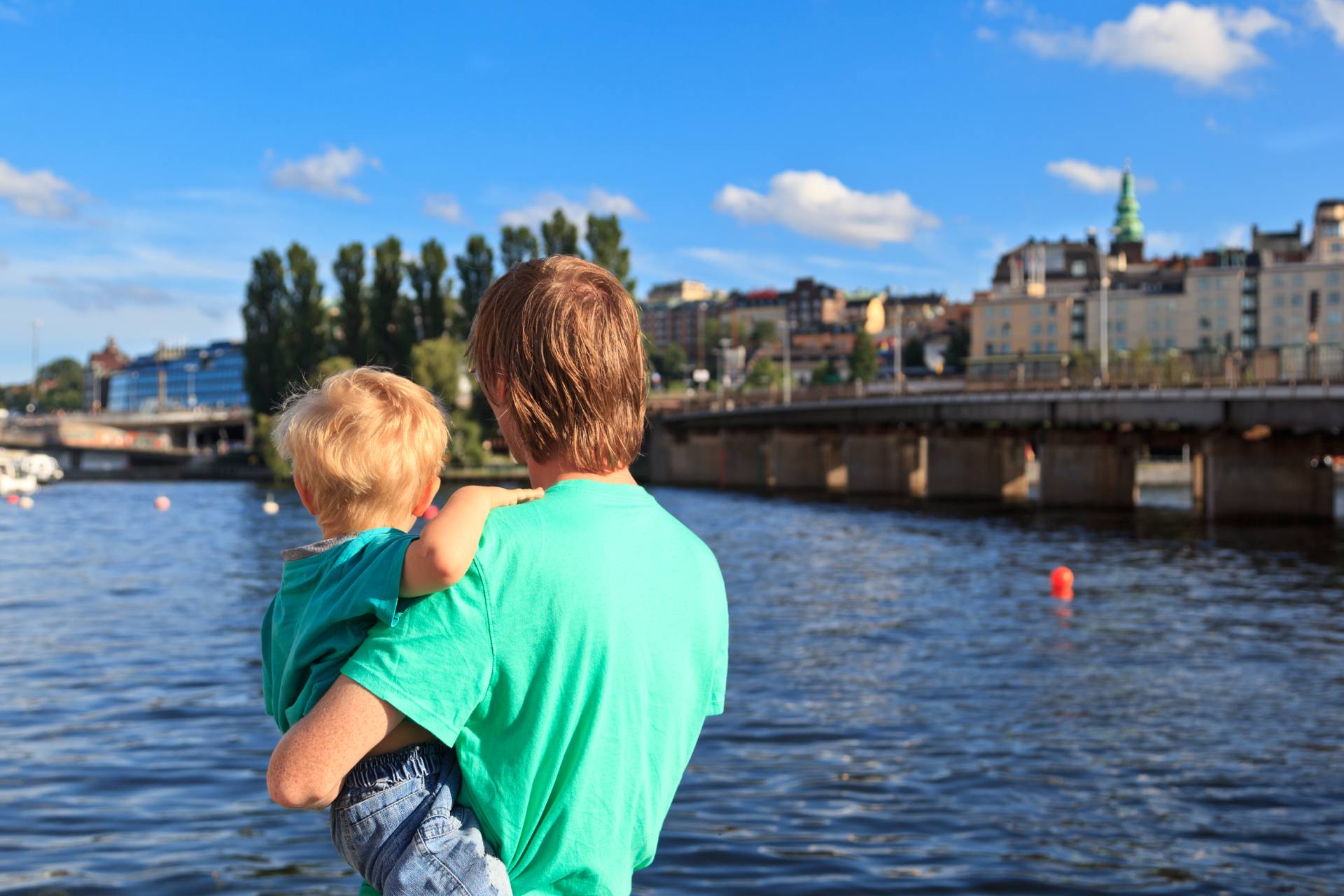 Ojciec i syn w Sztokholmie, Szewcja © Shutterstock