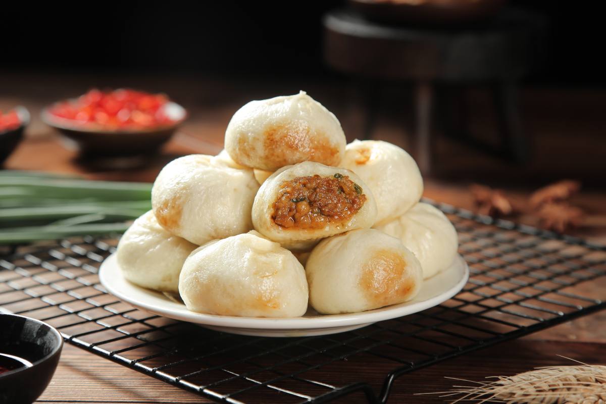 Tradycyjne chińskie pierogi xiaolongbao z Shengzhou, Chiny © Shutterstock