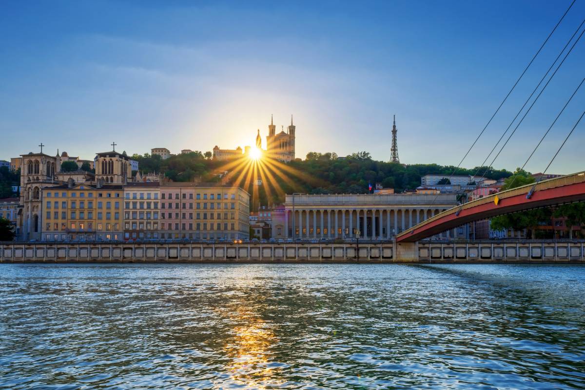 Widok na Lyon o zachodzie słońca, Francja, Europa © Shutterstock