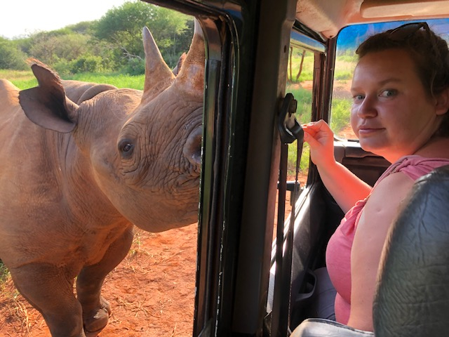 safari w Tanzanii, Dagmara Ikiert i nosorożec